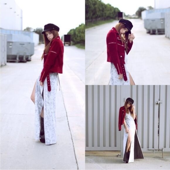 UNIF red velvet sangre Moto jacket Small - Picture 9 of 10